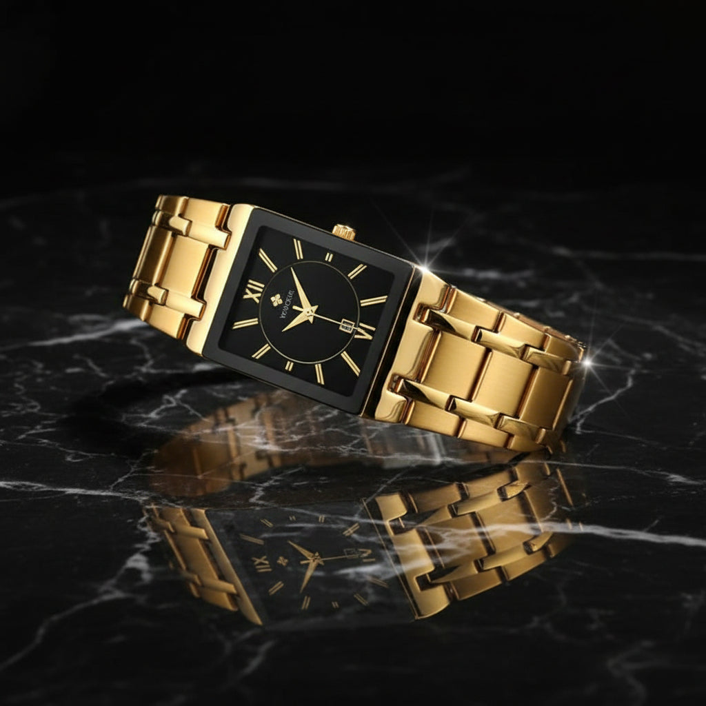 WWOOR Luxus Men Fashion Square Date Watch